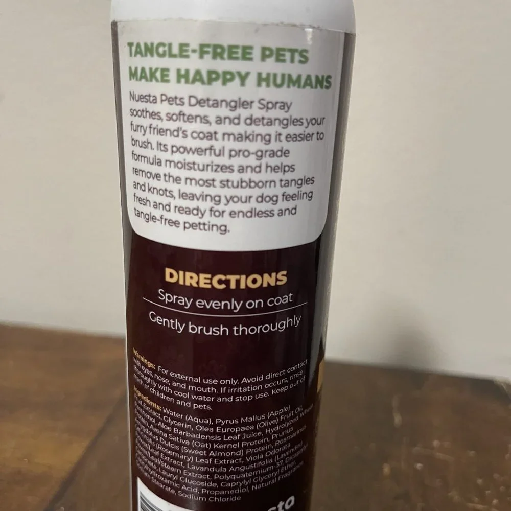 Nuesta Pets Detangler Spray for Dogs